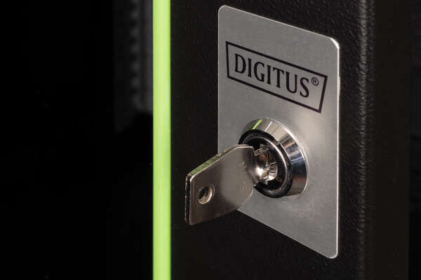 Naar omschrijving van DN-19-16U-6-6-SW - 16U wall mounting cabinet, Unique 820x600x600 mm, color black (RAL 9005)