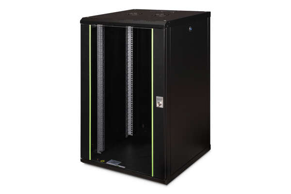 Naar omschrijving van DN-19-20U-6-6-SW - 20U wall mounting cabinet, Unique 998x600x600 mm, color black (RAL 9005)