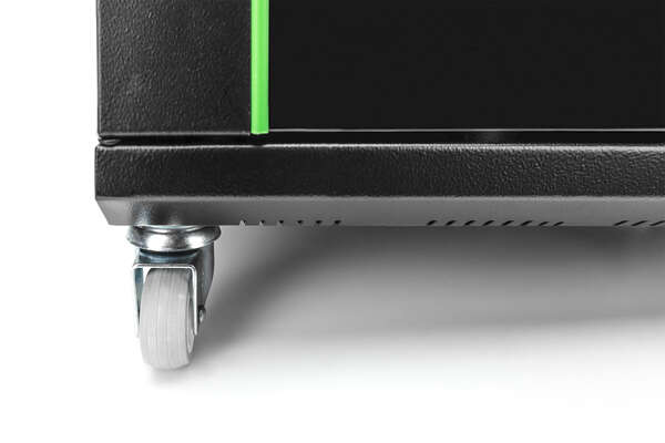 Naar omschrijving van DN-19-CASTOR-WM - Castors for standard wall mounting cabinets Unique set with 4 pieces, 2 pieces with brake system