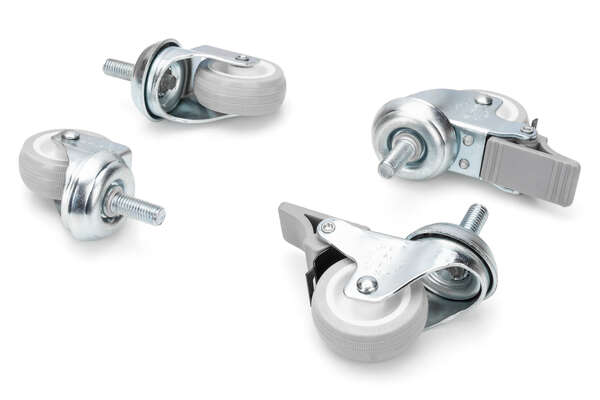 Naar omschrijving van DN-19-CASTOR-WM - Castors for standard wall mounting cabinets Unique set with 4 pieces, 2 pieces with brake system