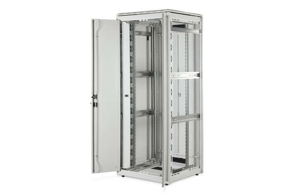 Naar omschrijving van DN-31121 - 42U network cabinet, Unique, 2053x800x800 mm double steel front door, grey