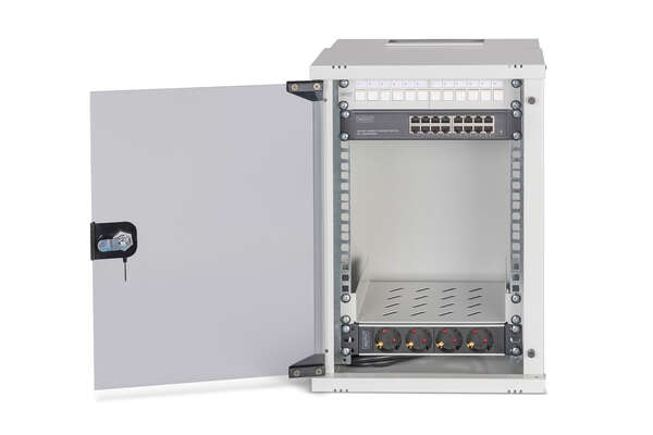 Naar omschrijving van DN-49102-SET - DIGITUS SOHO Pro network set, 10 inch - 9U, 315 x 300mm (W x D)