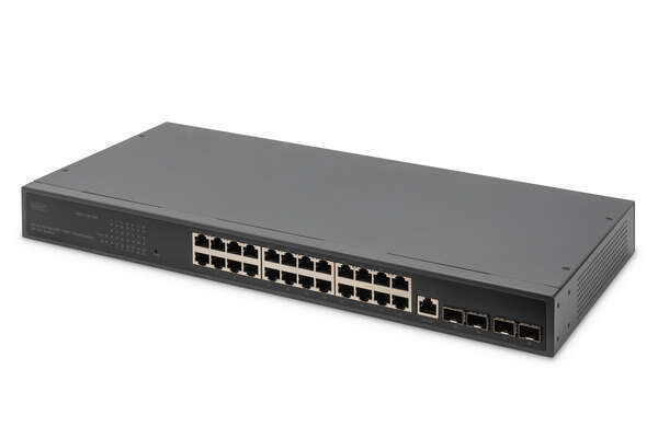 Naar omschrijving van DN-80223 - 24 Port GE  4 SFP+ UPLINK L2+ Switch 24 Port 10/100/1000+4SFP+ UPLINK Switch