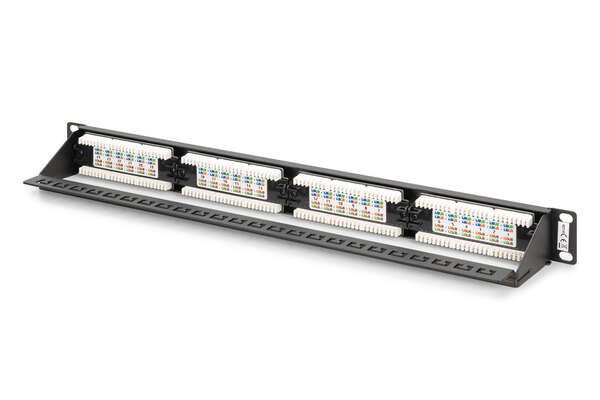 Naar omschrijving van DN-91624U-CR - DIGITUS CAT 6, Class E Patch Panel, unshielded 24-port RJ45, 8P8C, LSA, 1U, Rack Mount