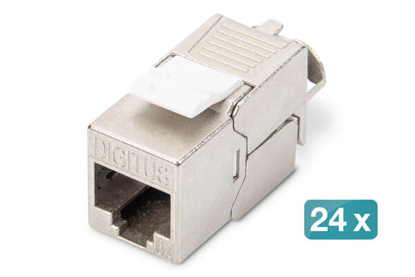 Naar omschrijving van DN-93615-24 - CAT 6A Keystone Jack, shielded,Re-embedded tool free connec., set 24 pcs