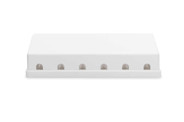 Naar omschrijving van DN-93705 - Surface mount box for Keystone Jacks pure white, 6-port