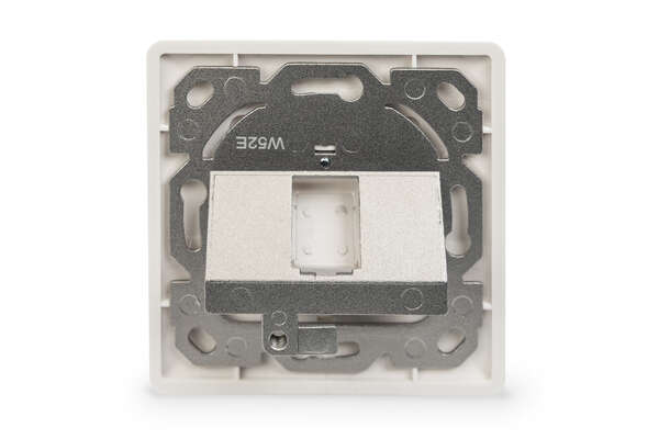 Naar omschrijving van DN-93811 - Faceplate for Keystone Jacks,1x RJ45 dust cover, 80x80 + central plate, pure white,