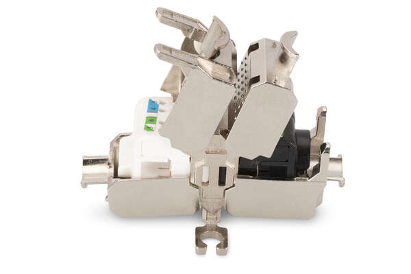 Naar omschrijving van DN-93909 - Field Termination Coupler CAT 6A, 500 MHz for AWG 22-26, fully shielded, keyst. design, 26x35x80
