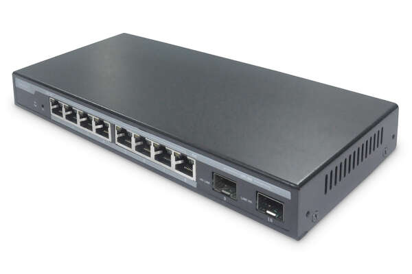 Naar omschrijving van DN-95344 - L2 managed Gigabit Ethernet PoE Switch 8-port PoE + 2-port SFP, 86W PoE budget