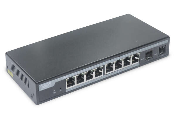 Naar omschrijving van DN-95344 - L2 managed Gigabit Ethernet PoE Switch 8-port PoE + 2-port SFP, 86W PoE budget