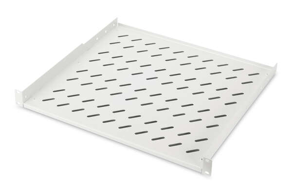 Naar omschrijving van DN-97614 - 1U fixed shelf for racks from 600 mm depth 44x482x400 mm, up to 15 kg, grey (RAL 7035)