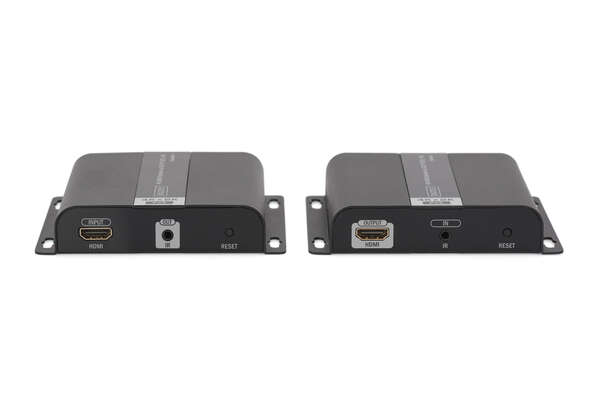 Naar omschrijving van DS-55124 - 4K HDMI Extender Set over IP/CAT 5, 6 (120 m) complete PoE powered, UHD 4K@30Hz