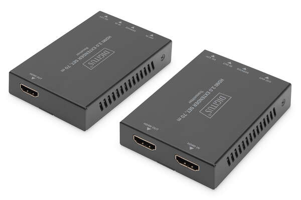 Naar omschrijving van DS-55506 - HDMI 2.0 Extender Set, 70 m 4K/60Hz, 18 Gbps, HDCP 2.2, HDR, PoC