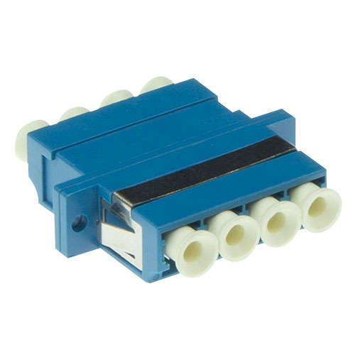 Naar omschrijving van EA1020 - Fiber optic LC-LC quad adapter singlemode met keramische huls, blauw, OS2