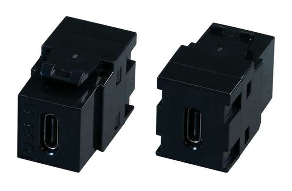 Naar omschrijving van EB560 - USB 3.2 Typ-C Keystone Adapter, black, Type-C-Female/C-Female 10Gbit/s, 60W