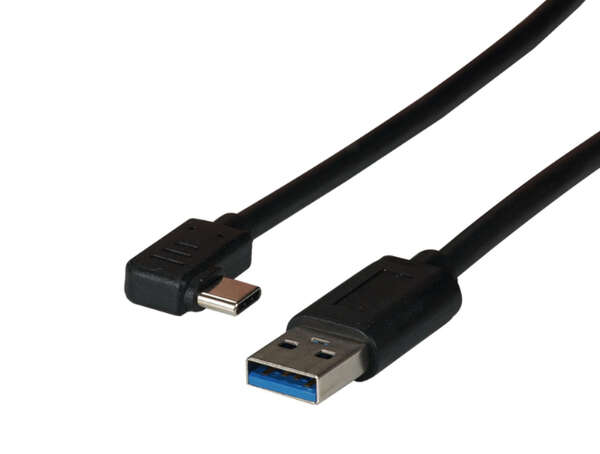 Naar omschrijving van EBUSBC-USBC5GAK-1 - USB 3.2 Gen1 5Gbit 3A Cable, Type-A  - ,Stecker - Typ-C Stecker 90°, 1m