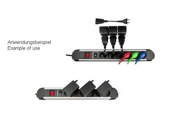 Naar omschrijving van EK644-0-2 - InLine  Euro-Verlengkabel, EuroMale an Eurokupplung, zwart, 0,2m