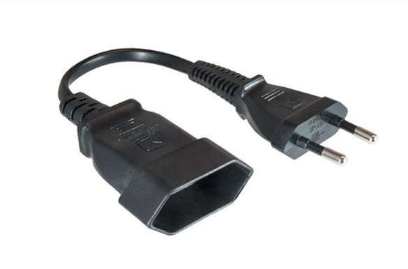 Naar omschrijving van CP154 - Power cord extension, Euro CEE 7/16, 0.2m, black