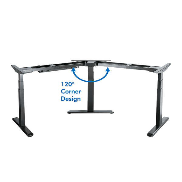 Naar omschrijving van EO0017 - Tripple motor sit-stand desk frame, 120° angled design
