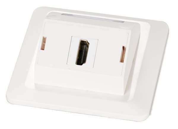 Naar omschrijving van ET-25092 - Multifunctional frame set with 1 and 2port adapter Keystone Format HDMI USB RJ45