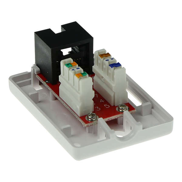 Naar omschrijving van FA6003 - CAT6 UTP Wandcontactdoos Opbouw LSA+ Low-Cost 1xRJ45