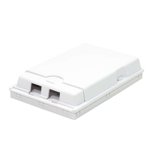 Naar omschrijving van FB1001 - Fibre optic outlet, 2 ports, surface mount, white