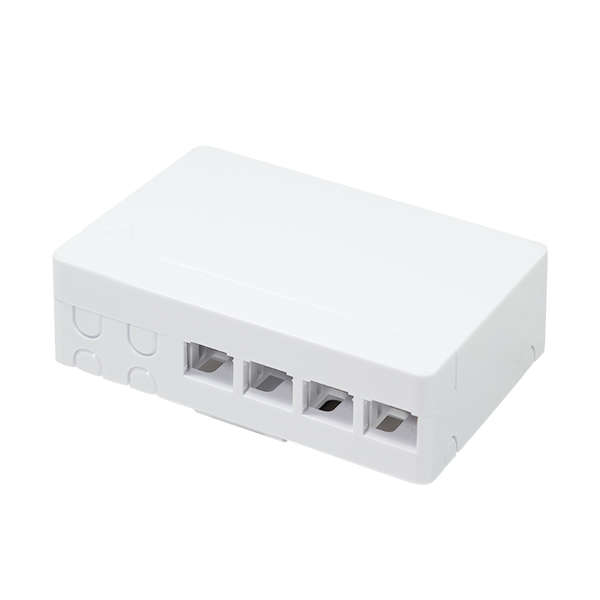 Naar omschrijving van FB1002 - FTTH Termination box, 4 ports, white, including DIN rail holder