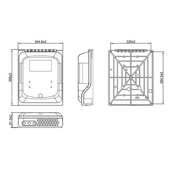 Naar omschrijving van FB196E - FTTX distribution box max. 96 fibers, 24x LC/DX or SC/SX, unloaded, IP65