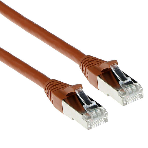 Naar omschrijving van FB2251 - ACT Cat. 6A  S/FTP PVC  Patchkabel   Bruin 1,50 Meter