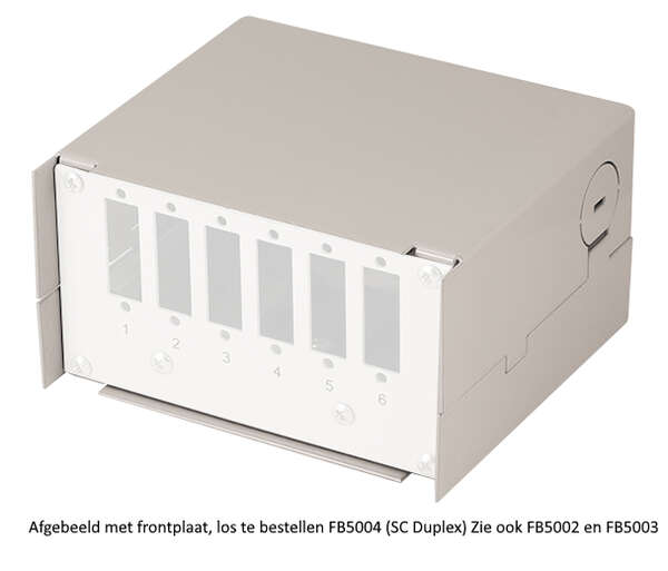 Naar omschrijving van FB5001 - Industrial splice housing for DIN rail, metal housing, without front panel