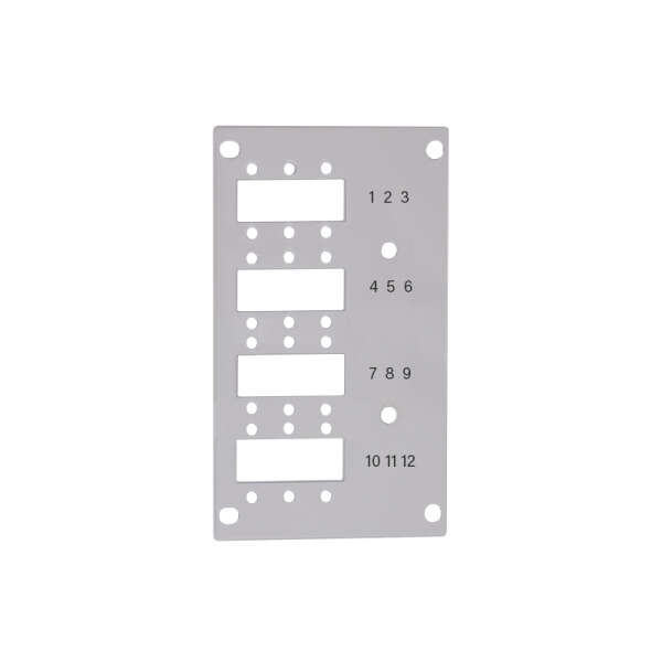 Naar omschrijving van FB5003 - Front plate for splice distributor, 12 x LC duplex / 12 x SC simplex
