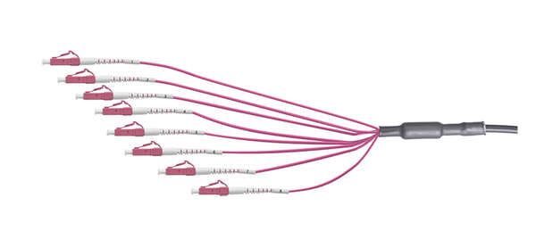 Naar omschrijving van FT2U020 - Fiber trunk cable U-DQ(ZN)BH, 8 cores multimode OM4, 20 m, LC/UPC