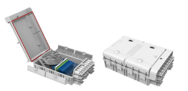 Naar omschrijving van FTTH-BOX-OUT-5 - Wand aansluitbox voor glasvezelkabels IP65 voor 48 fibers