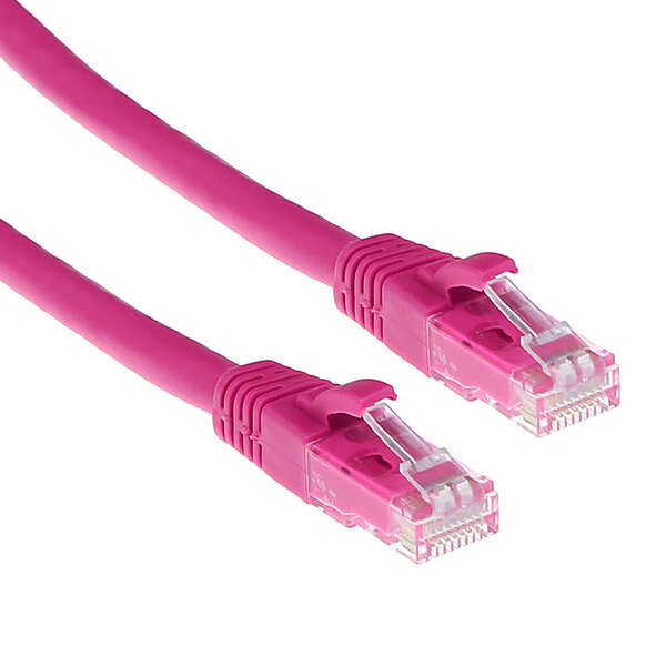 Naar omschrijving van IB2415 - ACT Cat. 6A U/UTP PVC Snagless Patchkabel Roze 15 Meter