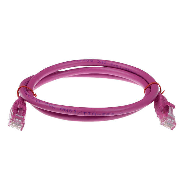 Naar omschrijving van IB2402 - ACT Cat. 6A U/UTP PVC Snagless Patchkabel Roze 2 Meter