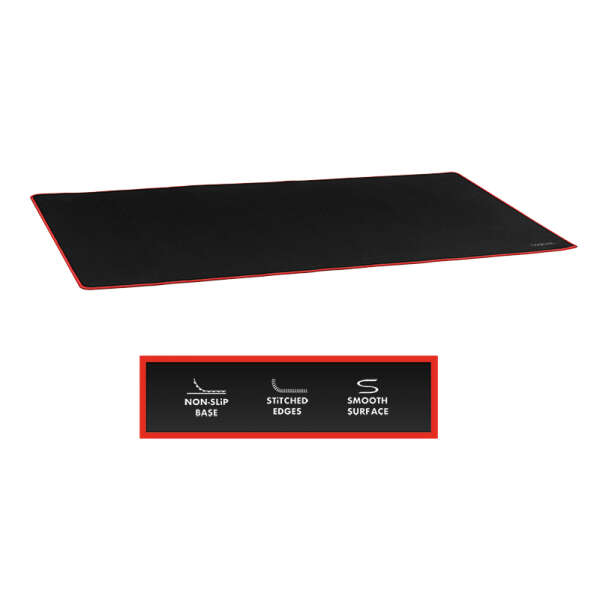 Naar omschrijving van ID0216 - XXXL gaming mouse pad, 120 x 60 x 0.3 cm, black