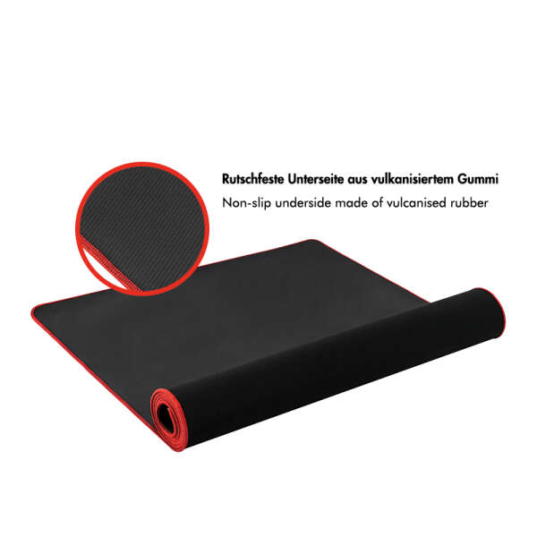 Naar omschrijving van ID0216 - XXXL gaming mouse pad, 120 x 60 x 0.3 cm, black
