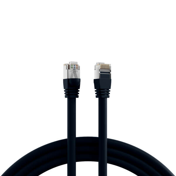 Naar omschrijving van K2460-2 - RJ45 Patch cable S/FTP, Cat.6, PVC, short boot, UL, 2m, black