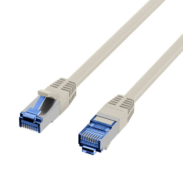 Naar omschrijving van K5525FGR-7-5 - RJ45 Patch cable S/FTP, Cat.6A, Cat.7 Raw cable TPE superflex, grey, 7,5m