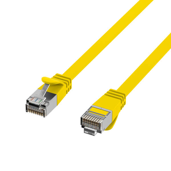 Naar omschrijving van K5545GE-2 - RJ45 Flat Patch Cord Cat.6A U/FTP PVC yellow 2m