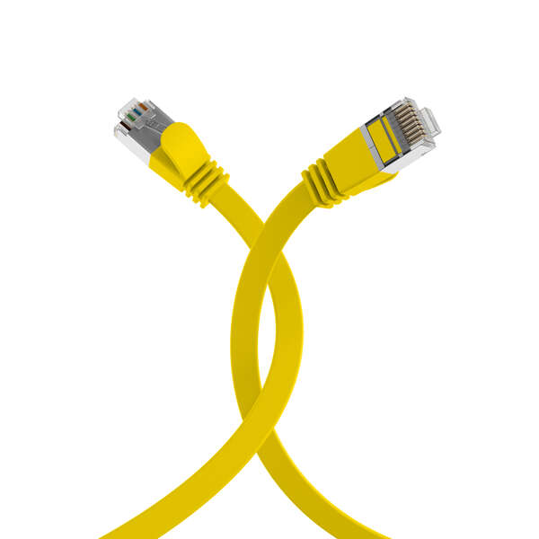 Naar omschrijving van K5545GE-1 - RJ45 Flat Patch Cord Cat.6A U/FTP PVC yellow 1m