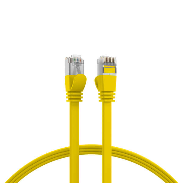 Naar omschrijving van K5545GE-1 - RJ45 Flat Patch Cord Cat.6A U/FTP PVC yellow 1m