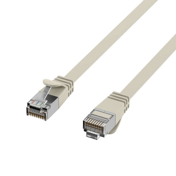 Naar omschrijving van K5545GR-5 - RJ45 Flat Patch Cord Cat.6A U/FTP PVC grey 5m