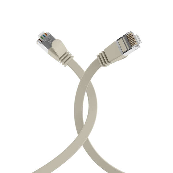 Naar omschrijving van K5545GR-3 - RJ45 Flat Patch Cord Cat.6A U/FTP PVC grey 3m