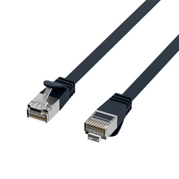 Naar omschrijving van K5545SW-2 - RJ45 Flat Patch Cord Cat.6A U/FTP PVC black 2m