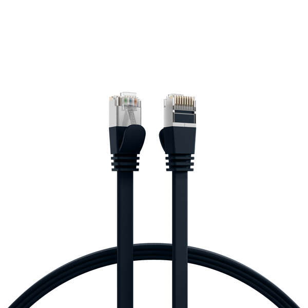 Naar omschrijving van K5545SW-2 - RJ45 Flat Patch Cord Cat.6A U/FTP PVC black 2m