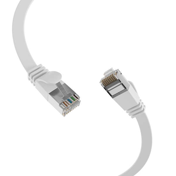 Naar omschrijving van K5545WS-3 - RJ45 Flat Patch Cord Cat.6A U/FTP PVC white 3m