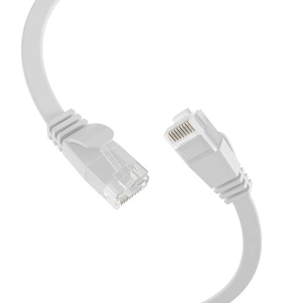 Naar omschrijving van K8107WS-2 - RJ45 Flat Patch Cord Cat.6A U/UTP PVC white 2m