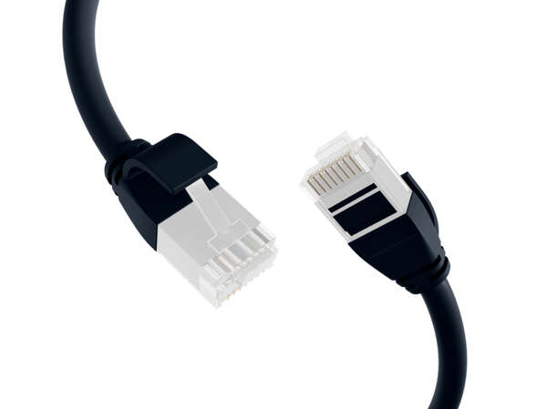 Naar omschrijving van K8108SW-1 - RJ45 Patch Cord Cat.6A U/UTP TPE 3,6mm ultraflex black 1m