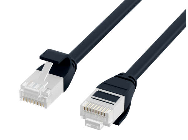Naar omschrijving van K8108SW-1 - RJ45 Patch Cord Cat.6A U/UTP TPE 3,6mm ultraflex black 1m